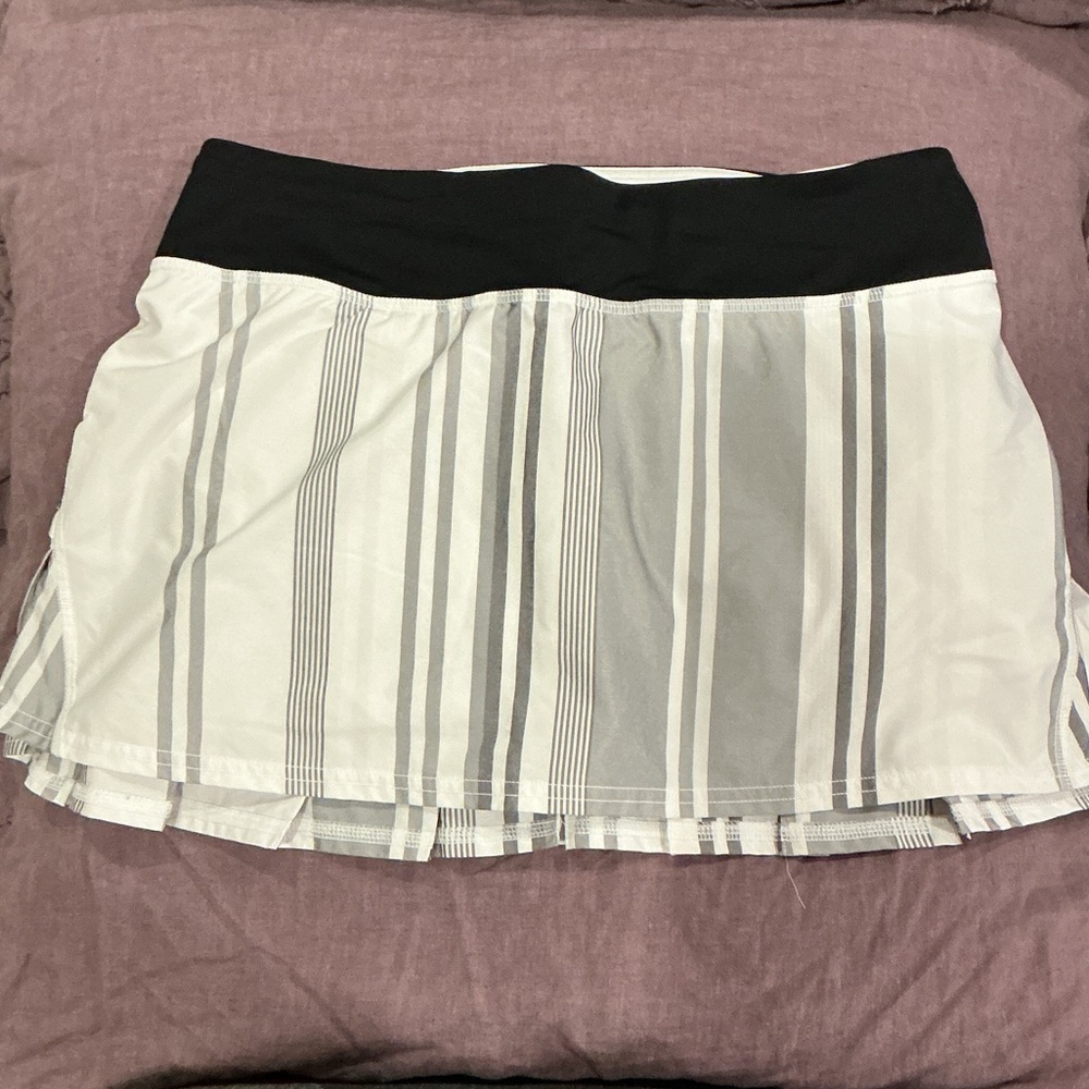 Striped Black and White Women's Skirt Lululemon tennis